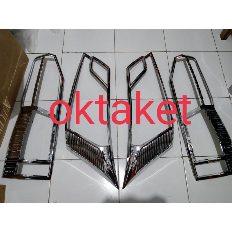 paket garnish lampu depan belakang Hiace 2020 chrome