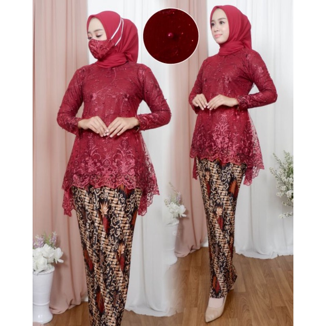 KEBAYA MIKHA ORIGINAL // TUNIK TULLE MIKHA QUALITY PREMIUM // KEBAYA WISUDA//KEBAYA MODERN // FASHIO