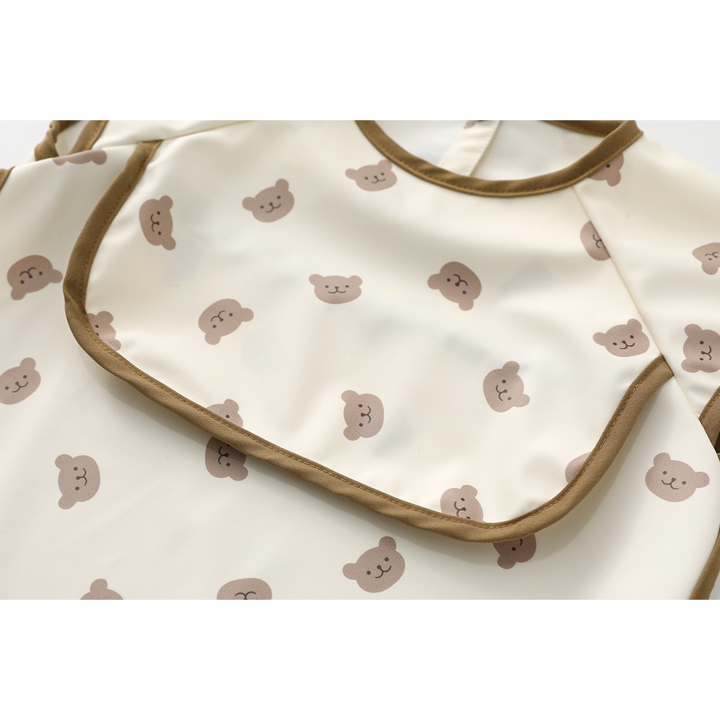 BIANCA - Bibs Anak / Slabber Anak Lengan Pendek BROWN BEAR SERIES PREMIUM DENMARK