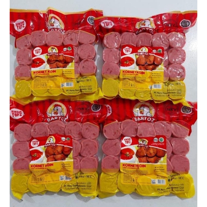 

Kornet Bartoz 450 gram isi 40 pcs kornet daging ayam