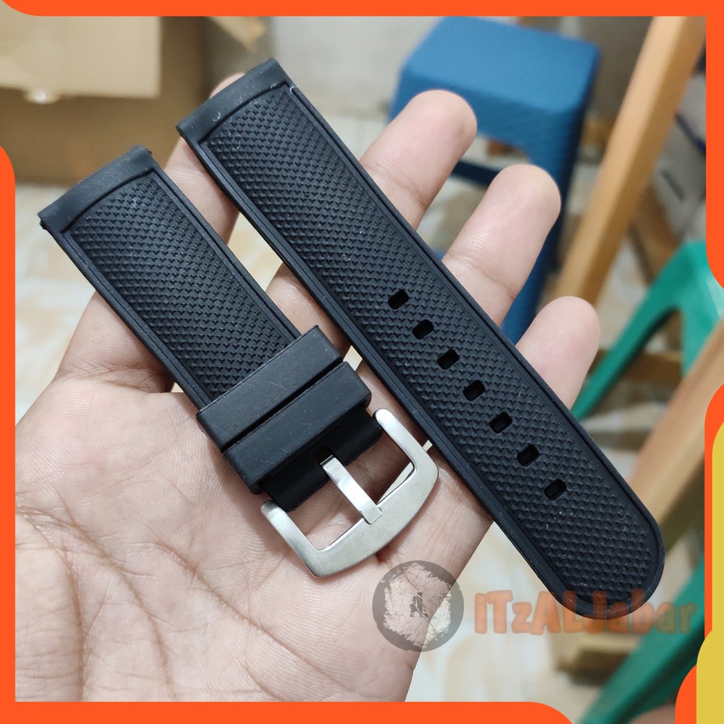 Tali jam tangan Karet rubber strap 24mm Tali jam karet 24mm Brezza