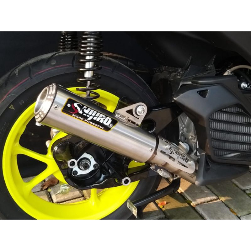 Kenalpot AEROX old / New AEROX type M4-M1 Original SHIJIRO RACING free stiker