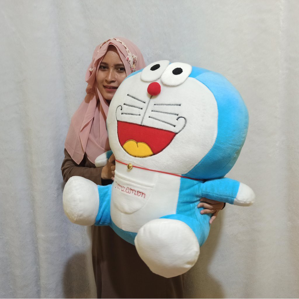 Boneka DORAEMON jumbo velboa GRATIS ukir nama atau Cetak photo