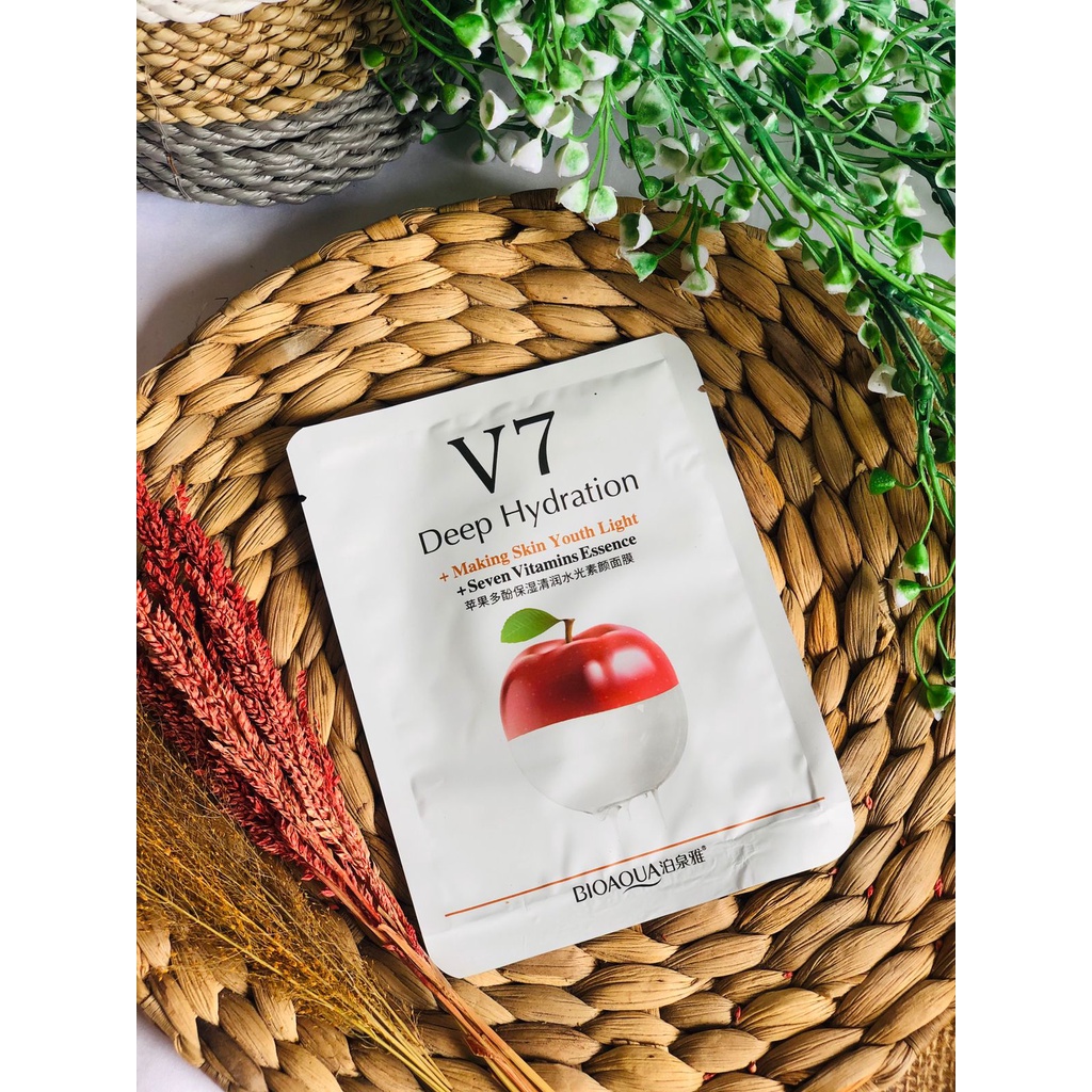 SHEETMASK V7 DEEP HYDRITING/ Masker Korea, Masker Wajah, Kaya Manfaat, Treatment Muka, Perawatan dan Kecantikan Kulit Wajah