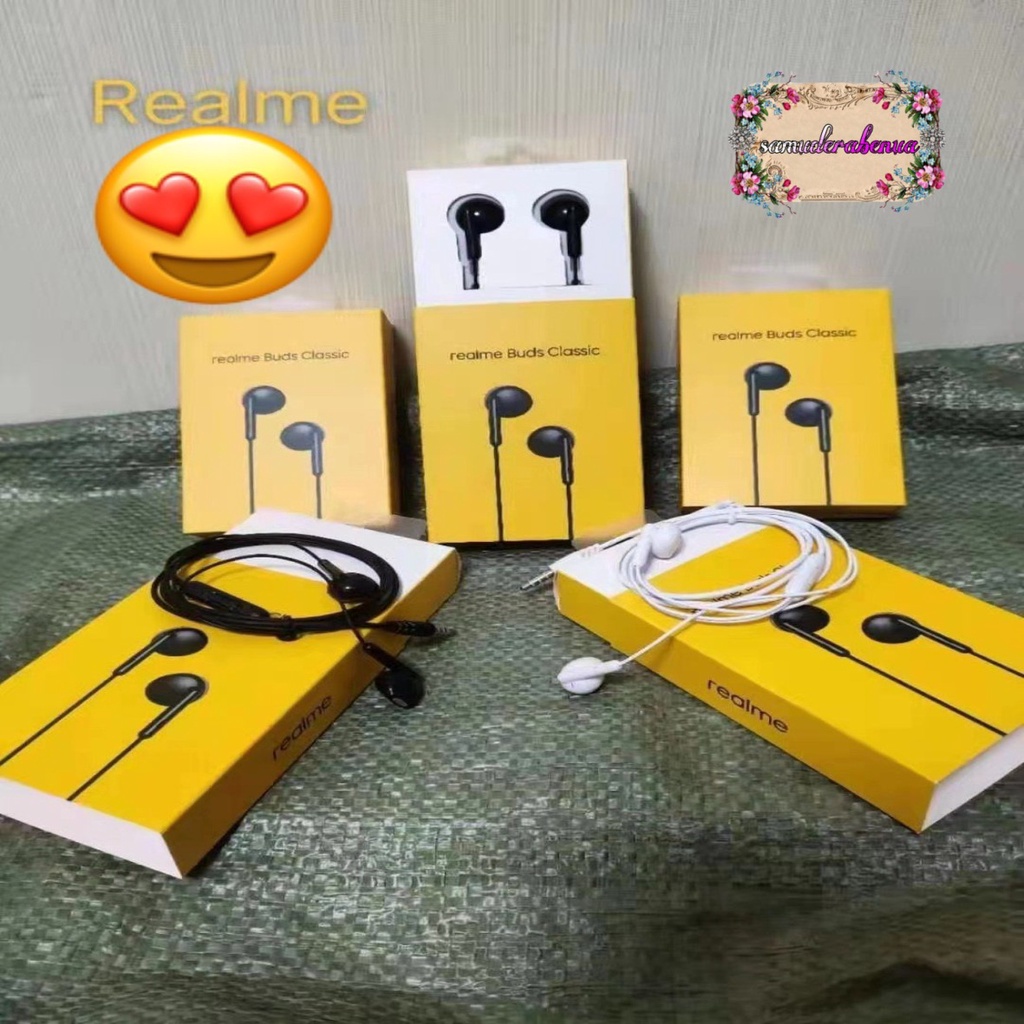 BM061 Headset Hf earphone realme BUDS Classic ORIGINAL SUPERBASS realme 5 C20 C21y c25 C2 C3 C11 SB2713