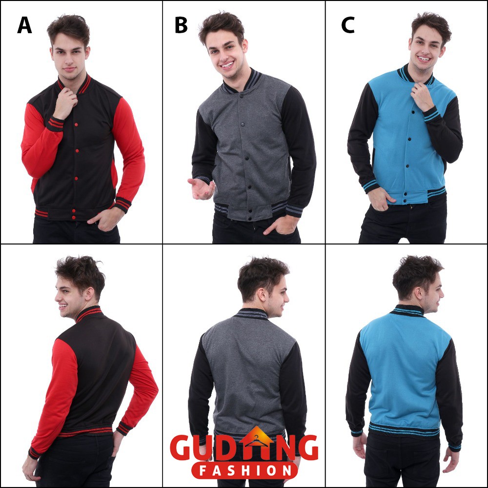 Jacket Distro Model Baseball Banyak Warna - JAK (COMB)