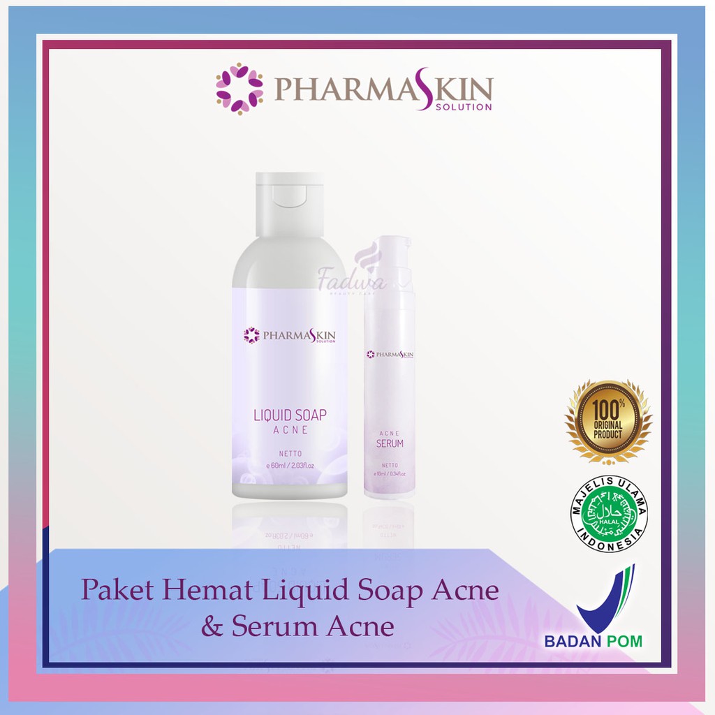 Pharmaskin Paket Serum dan Liquid Soap Acne Menghilangkan Jerawat Perawatan Wajah Berjerawat Ampuh R