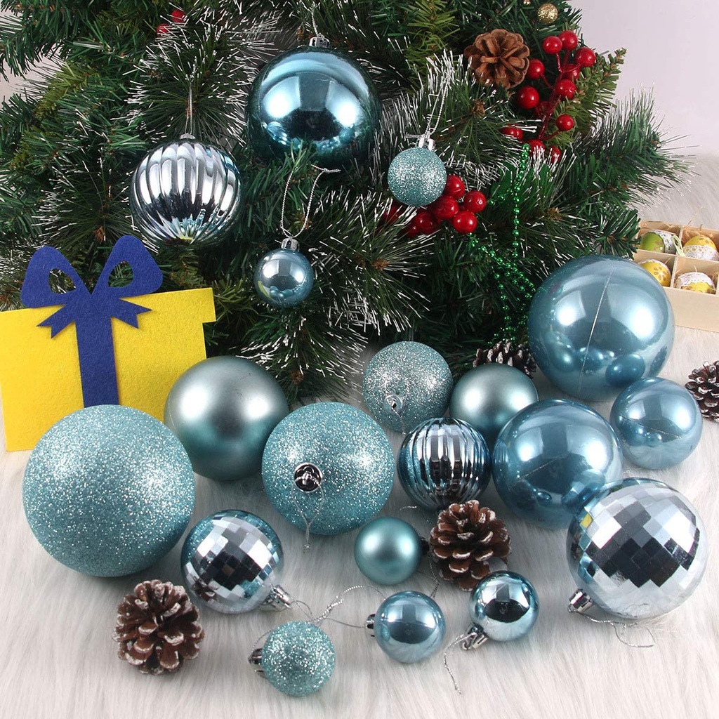 [Christmas Products] 36Pcs 4 Styles Shatterproof Christmas Tree Decorations Hanging Ball