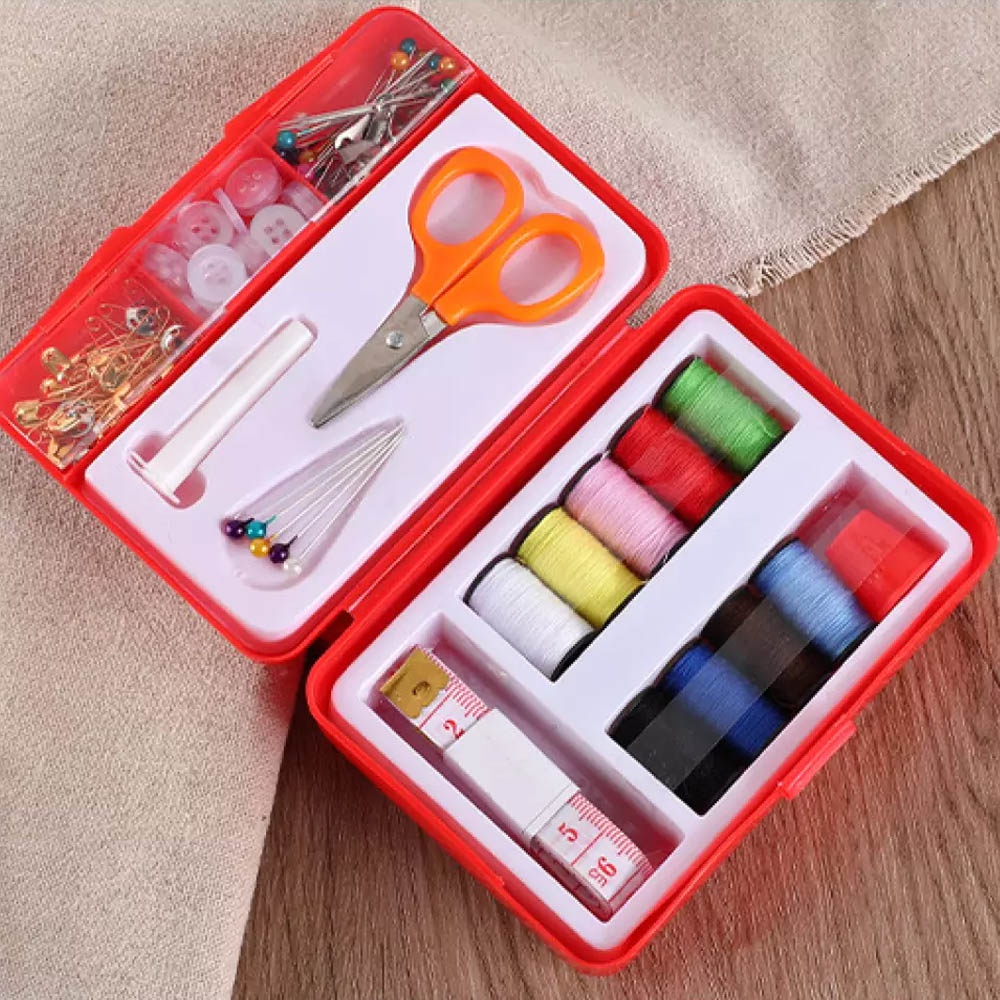insta ssewing kit 112 - set alat jahit jarum benang lengkap sewing box peralatan jahit
