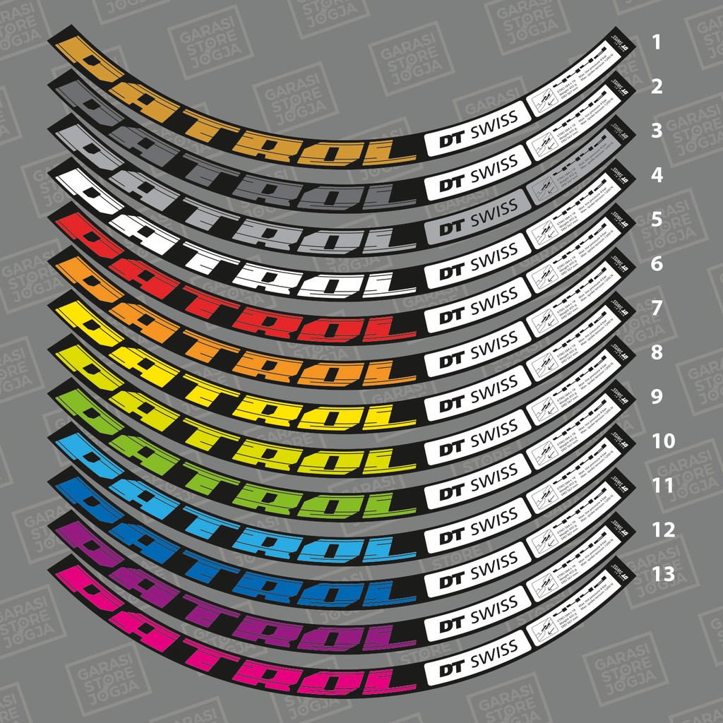 Decal Rims Patrol DT Swiss