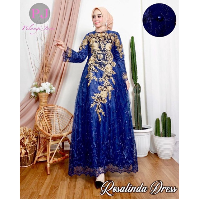 (COD)DRESS ROSALINDA~GAMIS PELANGI JAYA~GAMIS PESTA~GAMIS MODERN~GAMIS ROSALINDA~GAMIS MEWAH~KAFTAN~