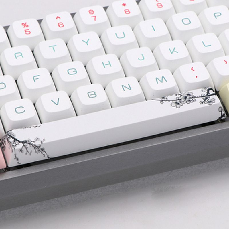 Btsg Keyboard Mekanik PBT 6.25U Spacebar Keycap Cherry Profile Dye-Subbed Untuk Kunci