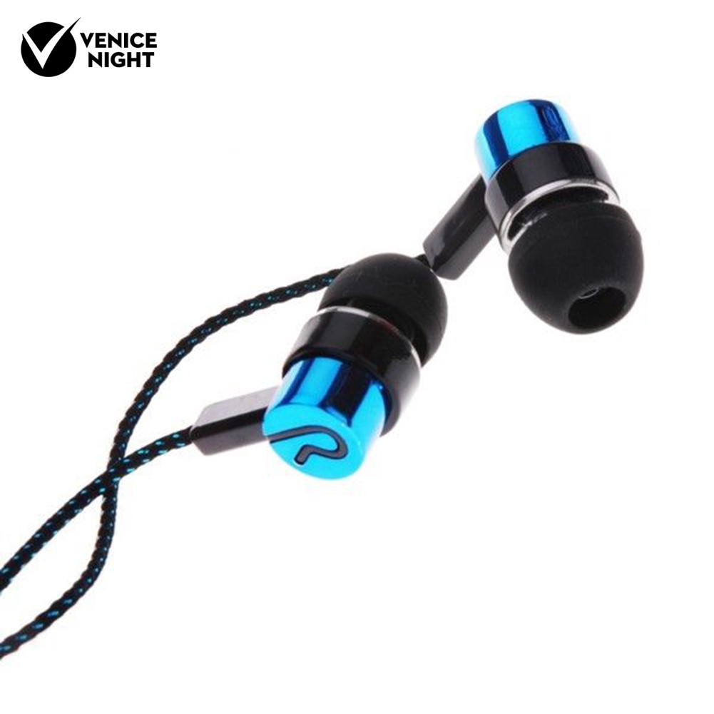 Earphone In-Ear Stereo Bass Bahan Metal dengan Jack 3.5mm