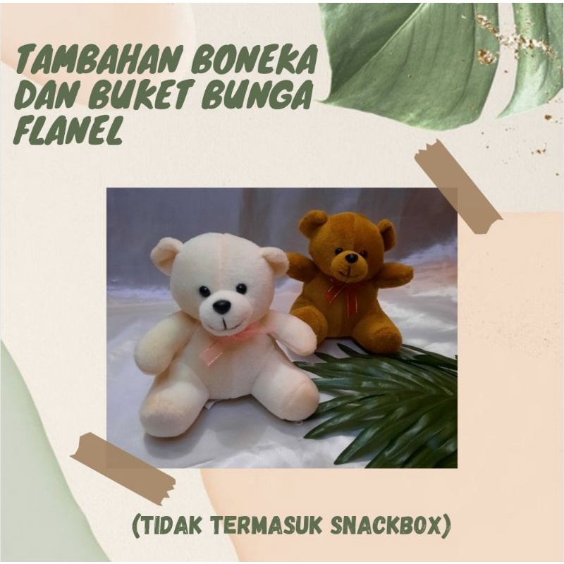 Tambahan Buket Bunga/boneka untuk snackbox (tidak termasuk snackbox)