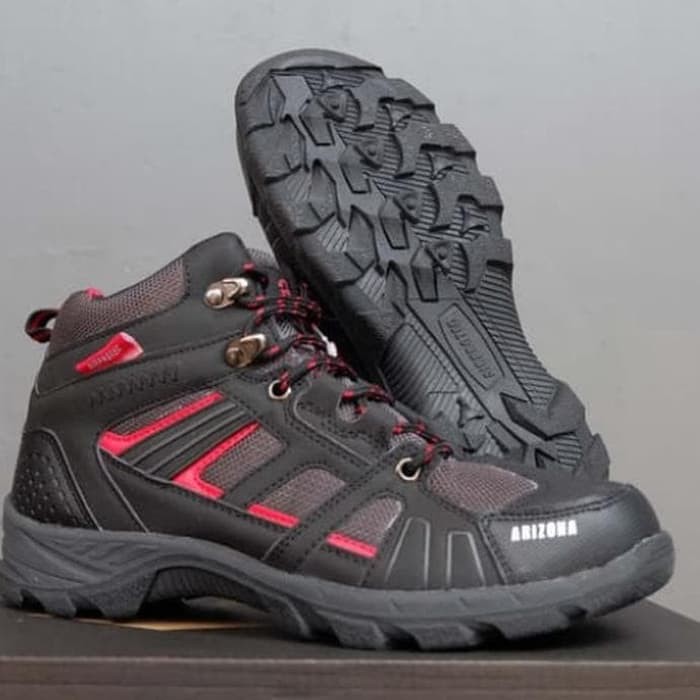 Sepatu Gunung Sepatu Hiking Air Protec Arizona black red