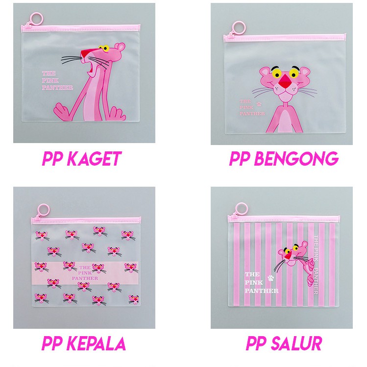 MURMURE.ID | ZIPPER BAG TRANSPARAN UNICORN & PINK PANTHER / TEMPAT PENSIL UNICORN PC009 PC010-5