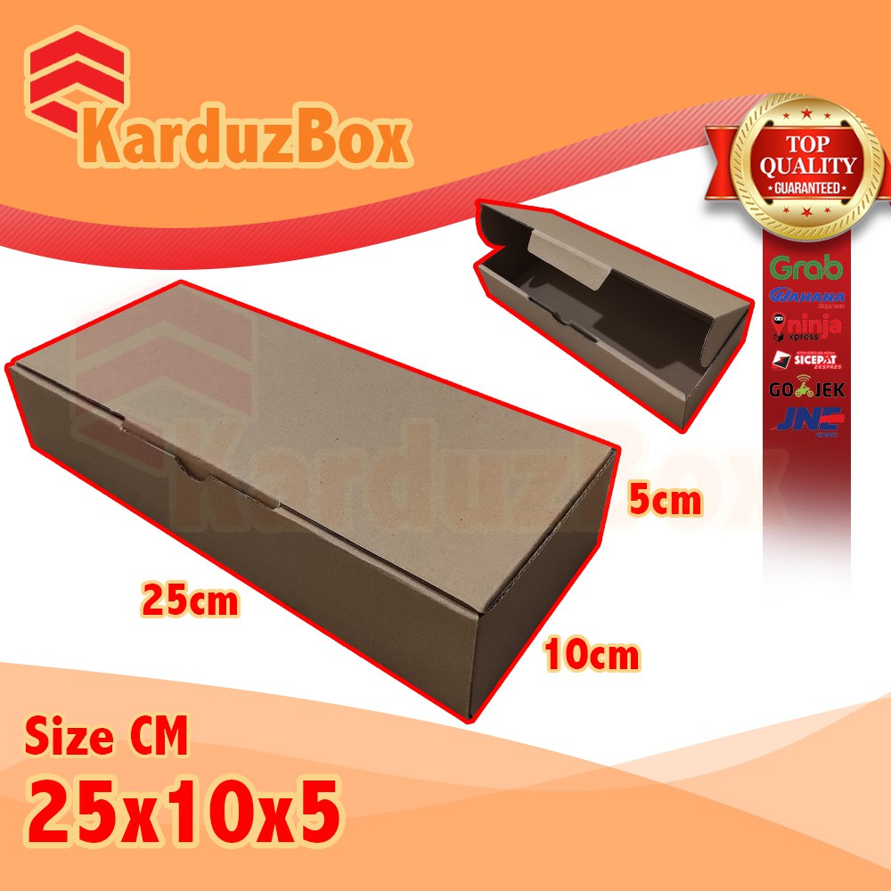 

25x10x5 kotak Kardus Packing Box Pizza, box hampers, box kado, kardus diecut polos