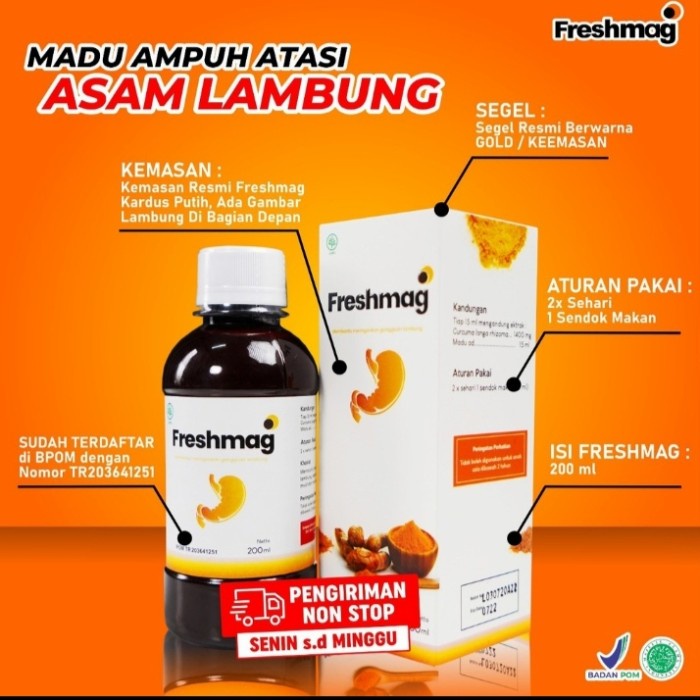 

(100% ORIGINAL) Madu Maag FRESHMAG 200ml A188 Obat Herbal Jamu Asam Lambung GERD