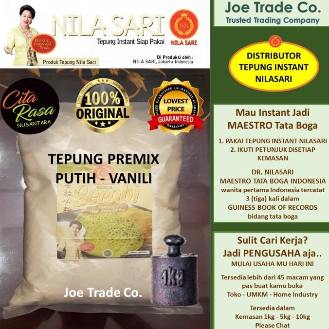 

TERMURAH Tepung Premix Serabi Vanili 1kg - Putih