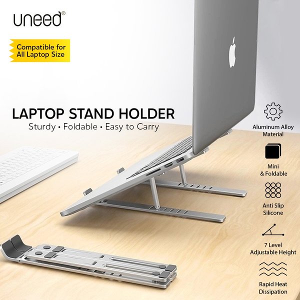 LAPTOP Stand Holder Adjustable Alumanium Portable Holder Untuk Macbook iPad tab/DUDUKAN LAPTOP