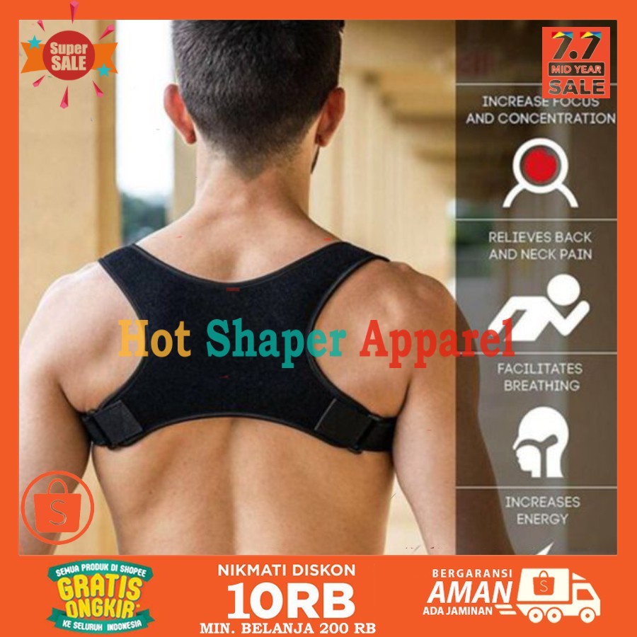 (Original) Penyangga punggung pria wanita/Posture corrector pria wanita/Korset penyangga punggung