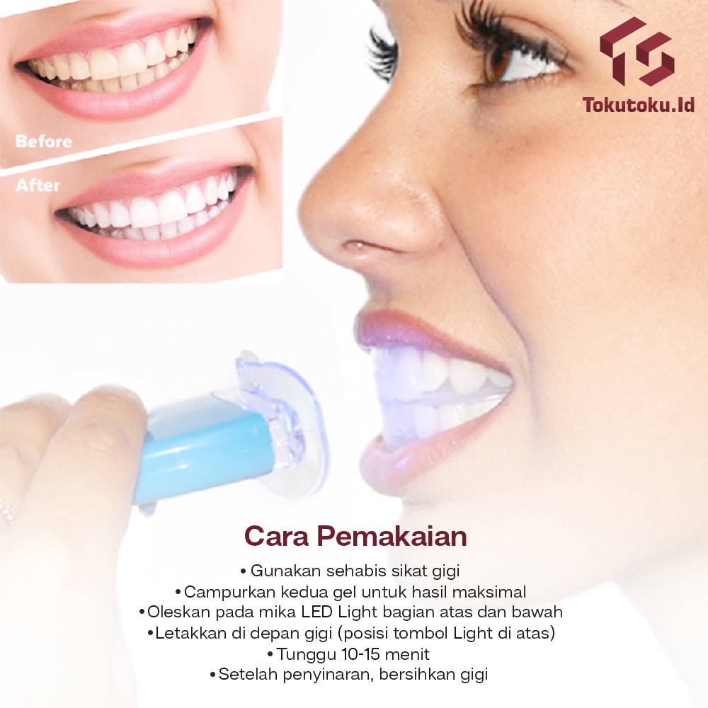 Whitelight Alat Pemutih Gigi Perawatan Pembersih Gigi Kuning Whitening Teeth