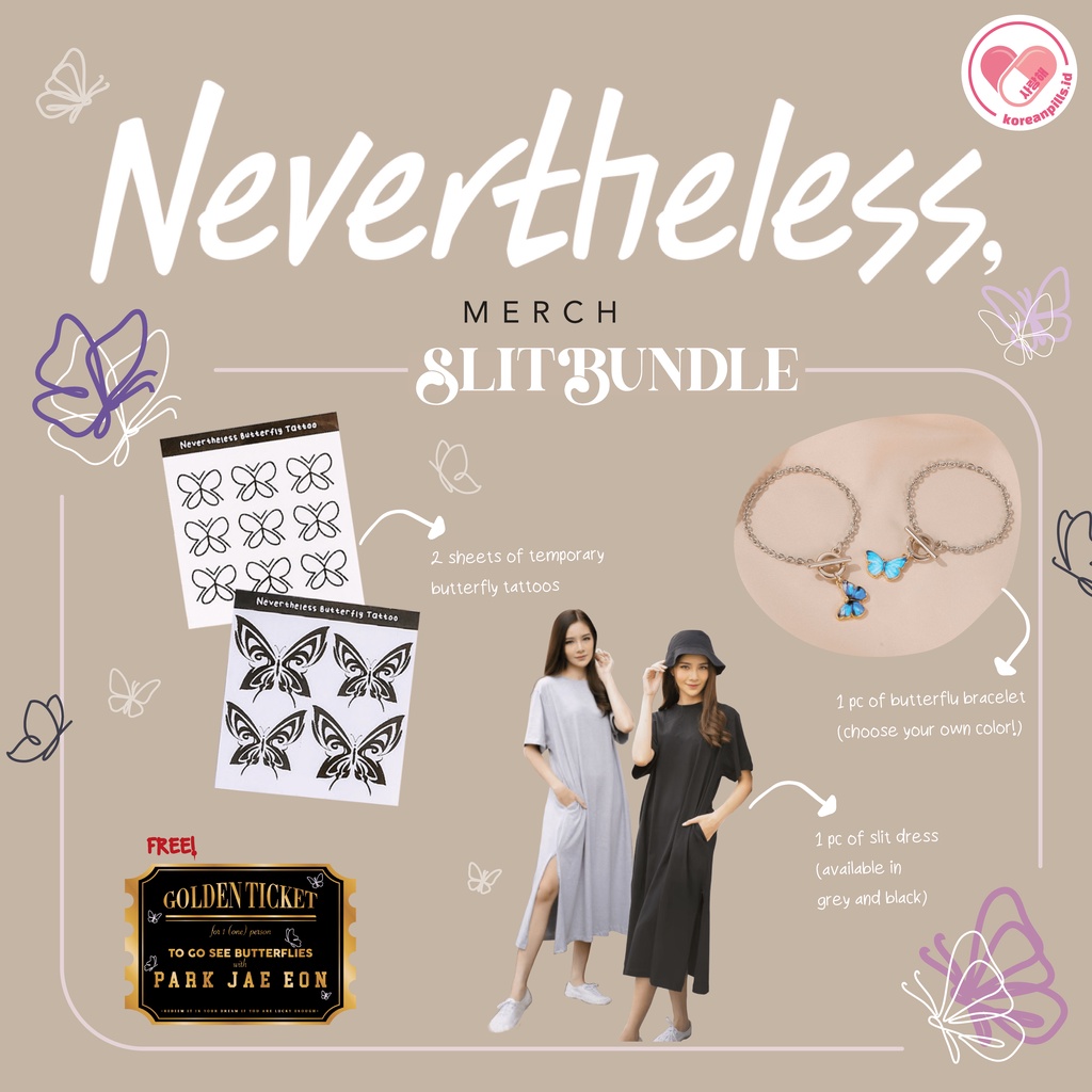 [READY STOCK] YU NABI DRESS | GELANG BUTTERFLY PARK JAE EON | TATTOO NEVERTHELESS | TATTOO KUPU-KUPU