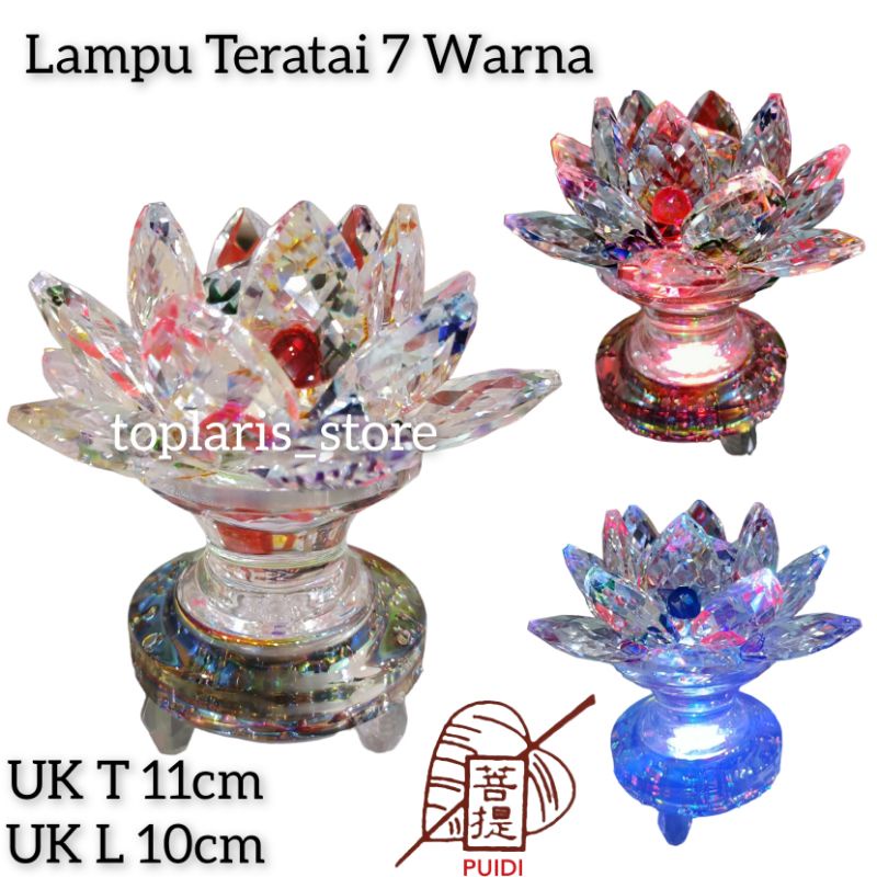 Lampu Teratai KRISTAL LED 7 Warna