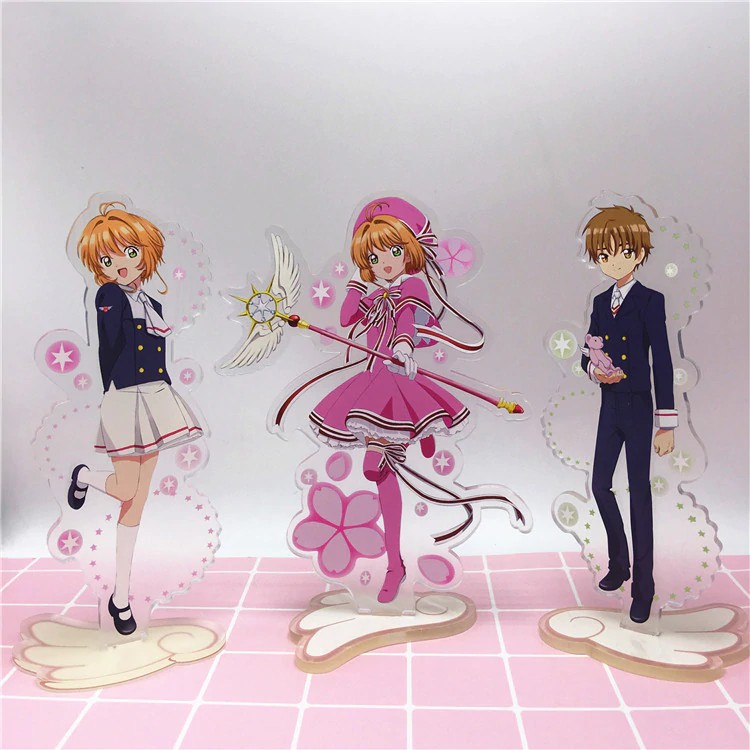 CUCI GUDANG Anime Cardcaptor Sakura Acrylic Stand Model Toys Sakura Action Figure Pendant toy 15cm