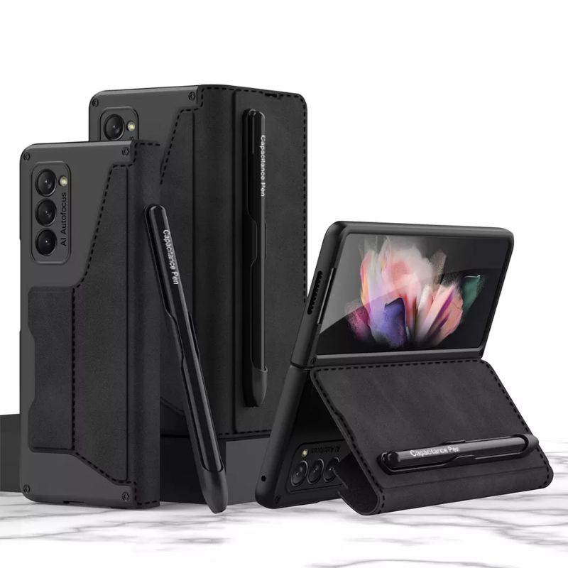 Flip Case Samsung Galaxy Z Fold 2 Fold2 5G Original Shield Wallet Leather Flipcase Cover Casing Lipa