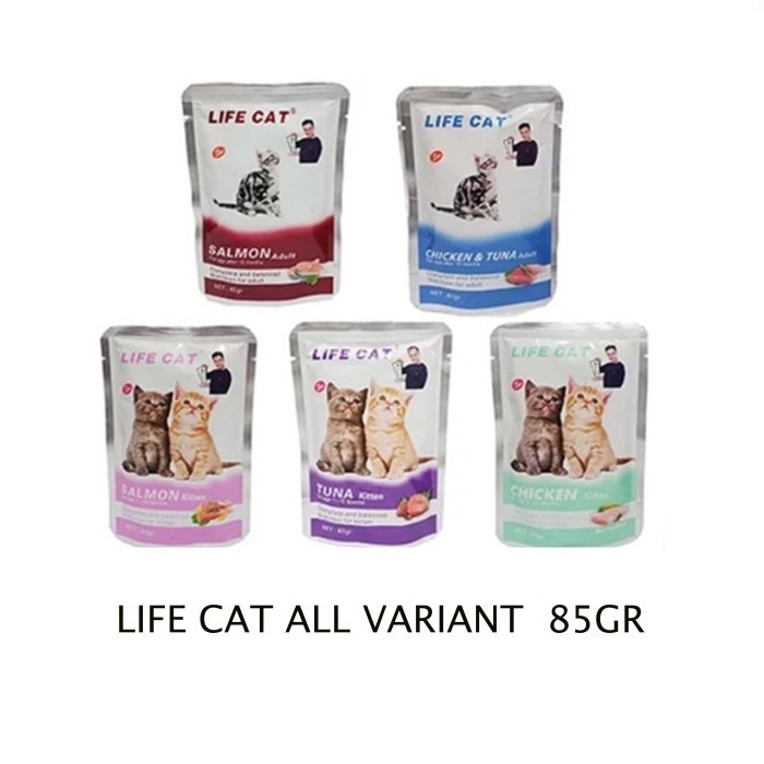 Makanan Kucing Life Cat Pouch 85gr Kitten/Adult