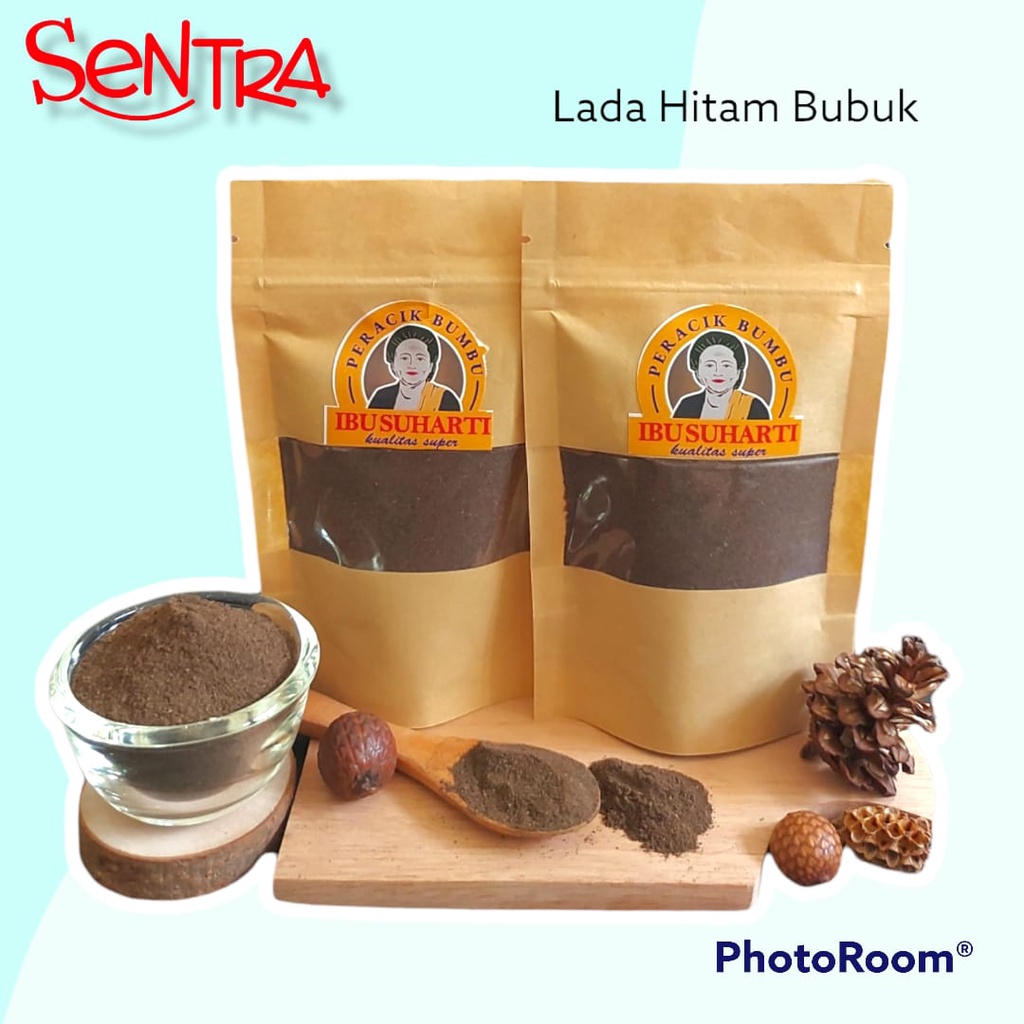 

(BUMBU DAPUR REMPAH-REMPAH) IBU SUHARTI - LADA HITAM BUBUK / PURE GROUND BLACK PEPPER KUALITAS PREMIUM