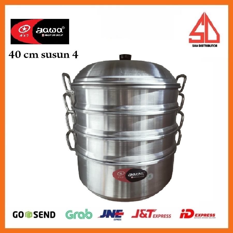 LANGSENG DJAWA 40CM SUSUN 4 alluminium Maspion dandang kukus / panci kukus 40 cm