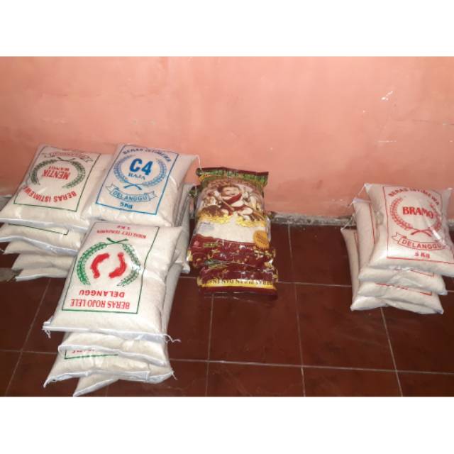 Beras 5kg,, beras BRAMO ukuran 5kg