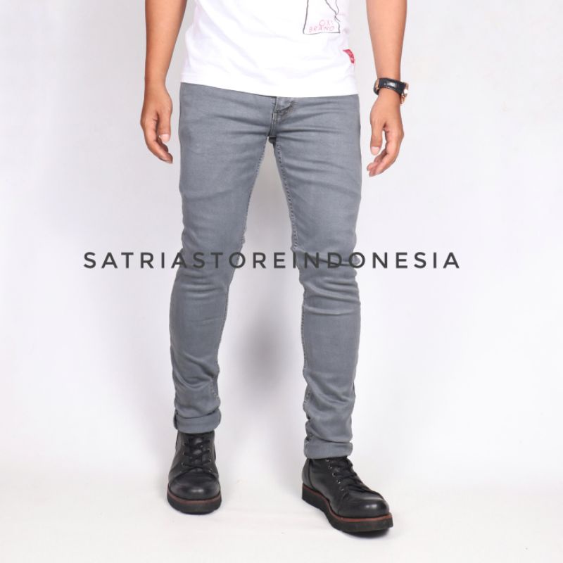 Celana panjang pria skinny jeans Stretch