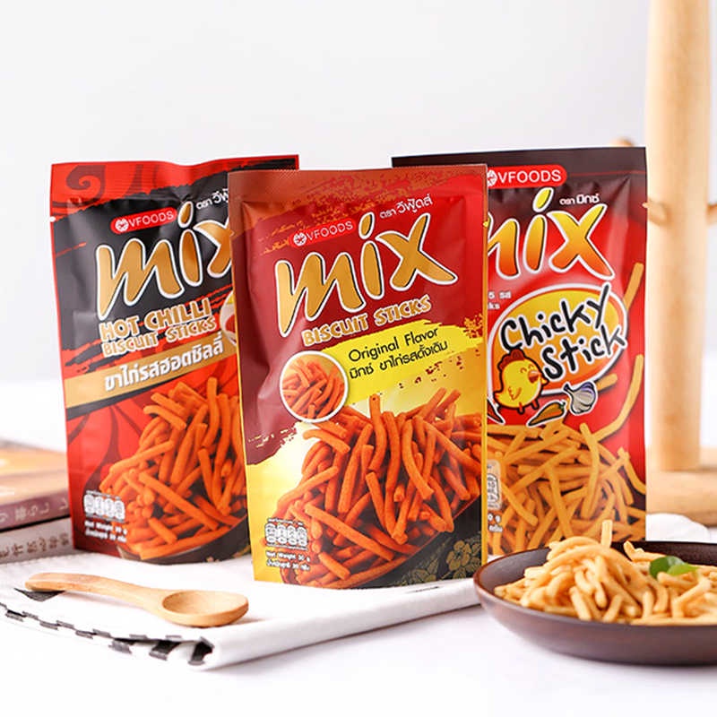 

Vfoods Mix Stick Biscuit Thailand 60gr Snack Thailand Drumstick / Hot Chili / Original / Seaweed
