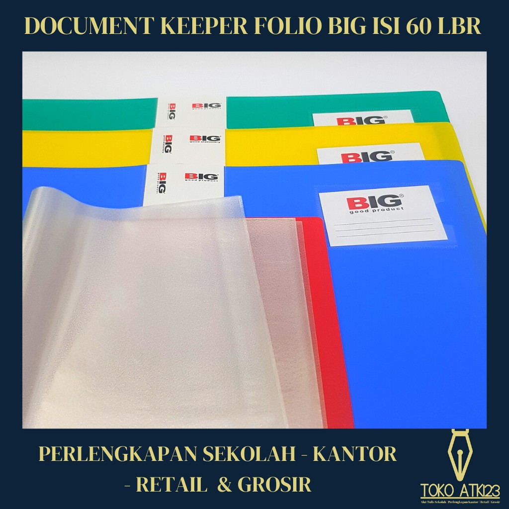 Map Clear Holder / Document Keeper / Dokument Keeper Folio BIG Isi 60