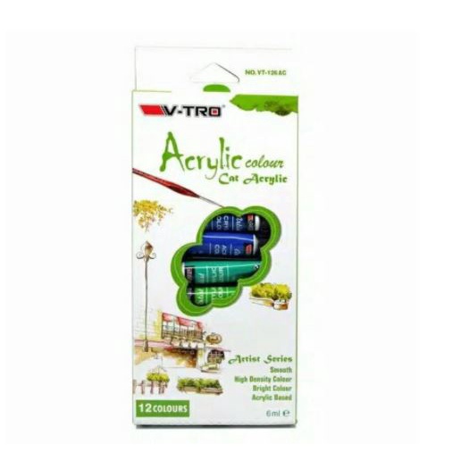 

Acrylic Colour - Cat Acrylic V-TRO - Isi 12 Warna - 6ml