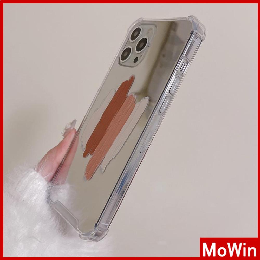 iPhone Case Acrylic HD Mirror Airbag Shockproof Protection Camera Cute Brown Tones Compatible For iPhone 11 iPhone 13 Pro Max iPhone 12 Pro Max iPhone 7 Plus iPhone xr