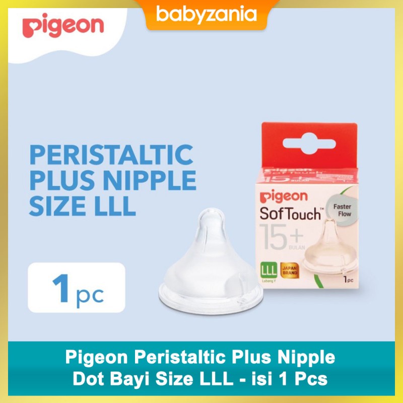 Pigeon Peristaltic Plus Nipple Dot Bayi 1 Pcs - Faster Flow 3L / LLL