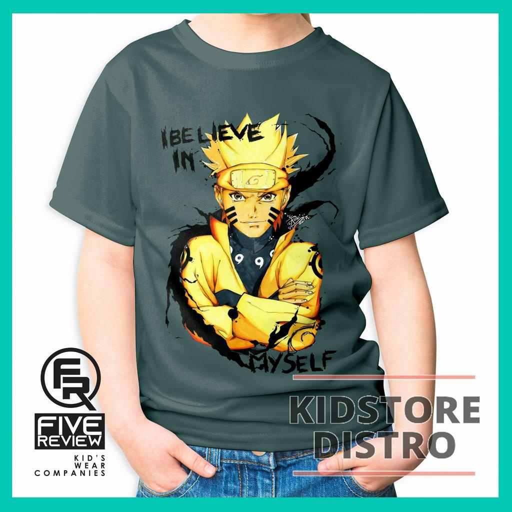 Kaos Anak Baju Karakter Distro Anak Bahan Adem Katun Motif Naruto