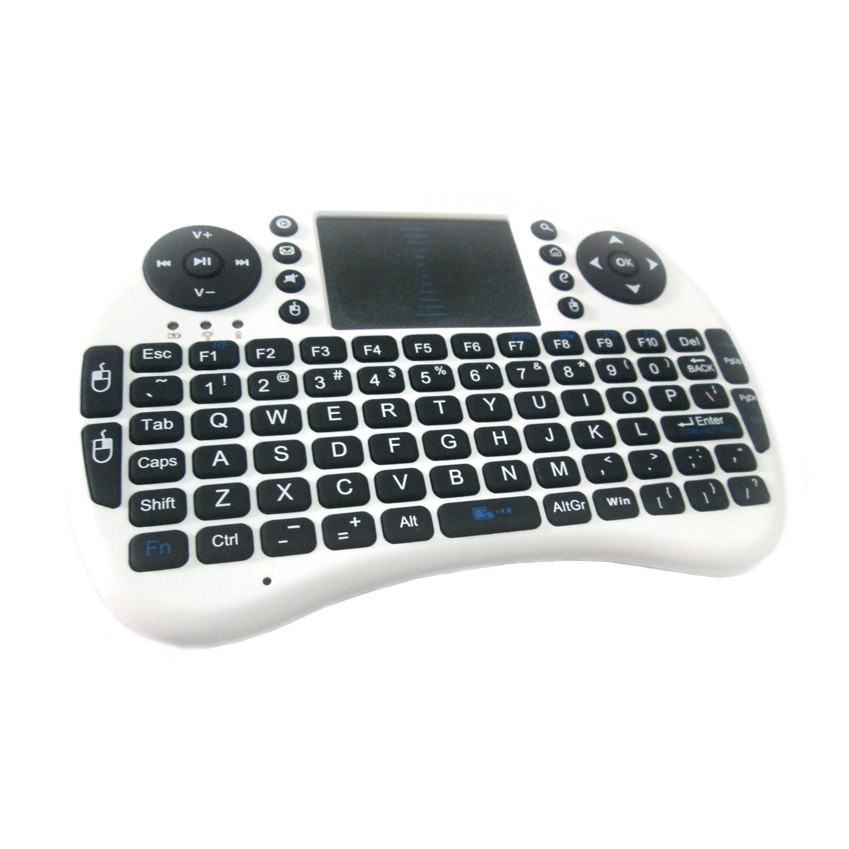 Mediatech Mini Wireless Keyboard touch pad Mouse Combo for TV - Hitam - 520156hitam