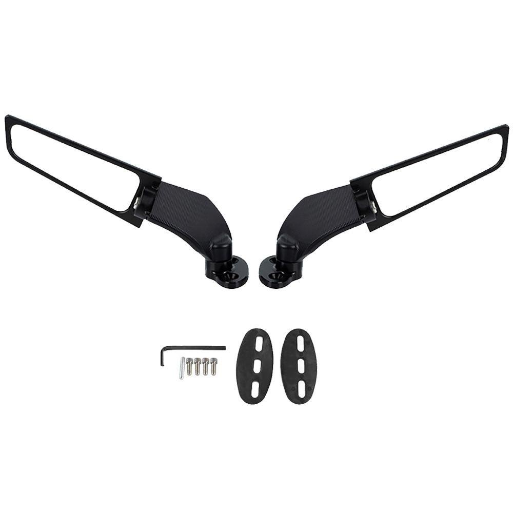 Populer 1pasang Kaca Spion Sayap Angin Motor Modifikasi Universal Adjustable Mirror Spoiler Untuk KAWASAKI
