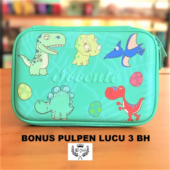 

Special Kotak pensil dan alat tulis Smiggle EVA Hardcase Dinosaurus Dinosaur