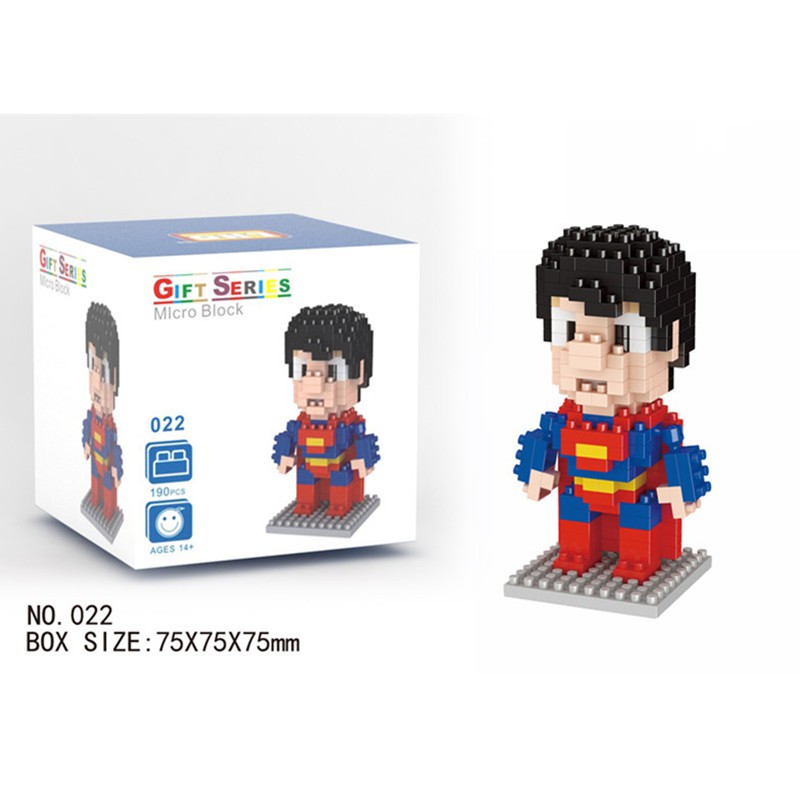 Original Box Superhero Building Blocks Spider Man Thor Superman Mainan Patung Rakitan Mini Untuk Hadiah Anak