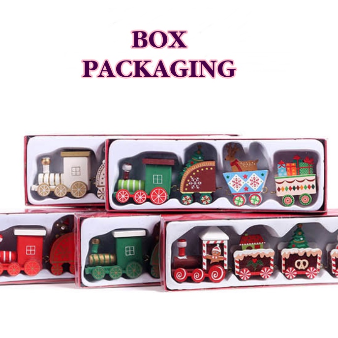 [ORGM] *Natal* Dekorasi Natal Pajangan Natal Kado Mainan Kereta Kayu Natal Xmas Ginger Snowman Santa