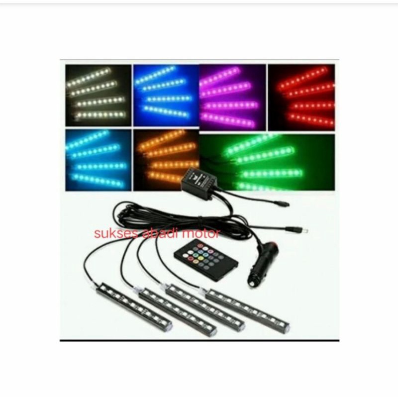 LAMPU STROBO RGB MUSIK +REMOTE