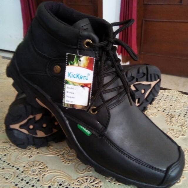 Sepatu Kulit Boots Kickers Touring Kerja.