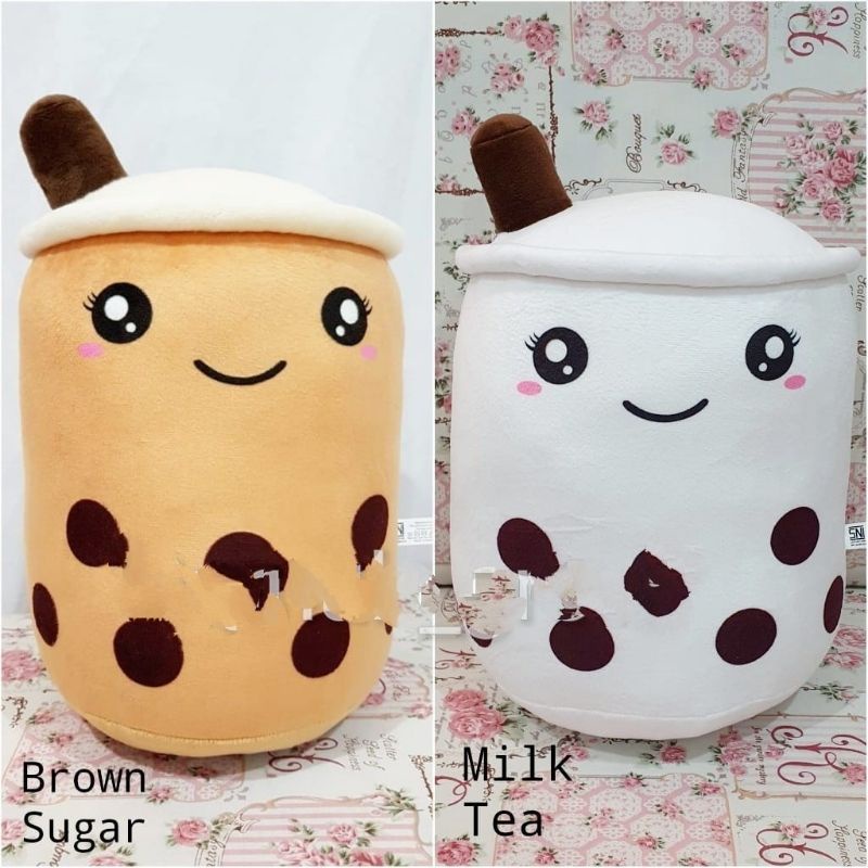 BONEKA BOBA / BONEKA BOBA LED LAMPU KEDIP / Boba Bubble Milk Tea Brown Sugar