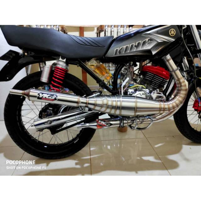 Knalpot YKJ Racing Kolong Python Stainless Super Power Garing
Original produk YKJ Racing